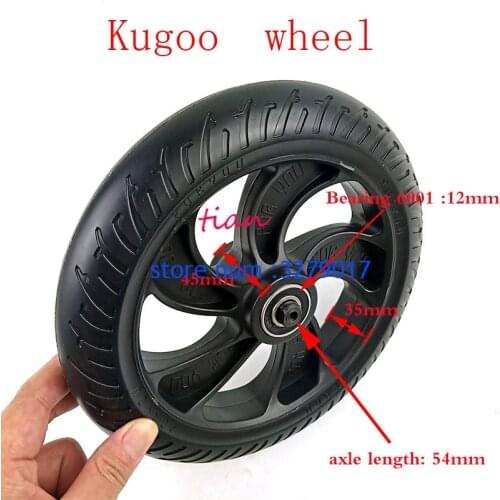 2PCS KUGOO S1 Folding Electric Scooter rear wheel 8.5 Inches Solid tyre and hub solid Rear wheel Anti-Skid