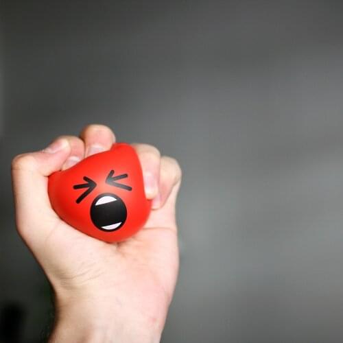 6pcs/pack Emogi Squeezing Ball Decompression Pressure Releasing Toy