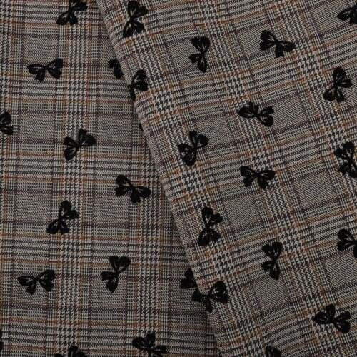 TR Spandex Yarn Dyed Plaid Fabric For DIY Dress Suits Blazer Flocking British Style Check Fabrics Patchwork 100X145cm