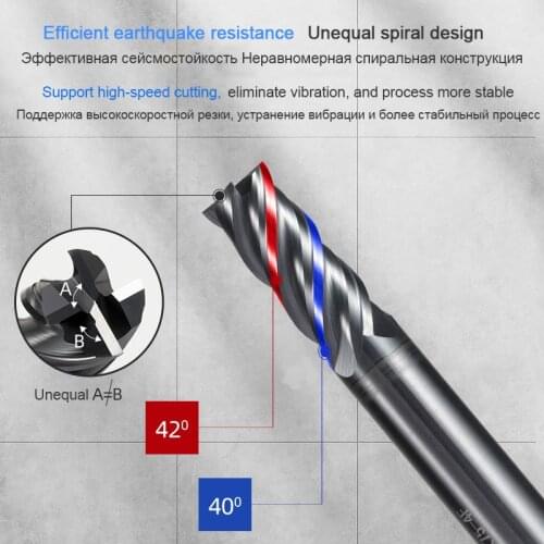 HRC68 Solid Carbide End mills 4 Flute Tungsten Stainless Steel Titanium Alloy Special Milling Cutter Machining Center CNC Tools