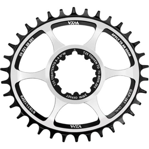 A5KC Hot Favorable Bicycle Oval Chainring Offset 6mm 32t 34t 36t Mtb Bike Offset for Sram 8/9/10/11/12s Nx Xx Xo Gx Gxp11 X1