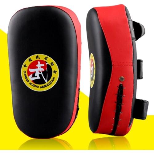 High quality Thicken arc-shaped camber PU Sanshou fighting boxing mitt sandbag Punch Pad kick target Focus Muaythai thai-boxing