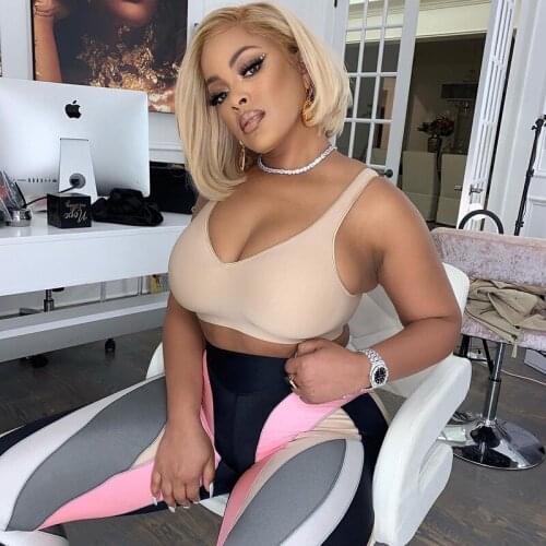 2021 European and American fashion leisure sports style high waist tight-fitting print hit color fitness pants trousers ladies