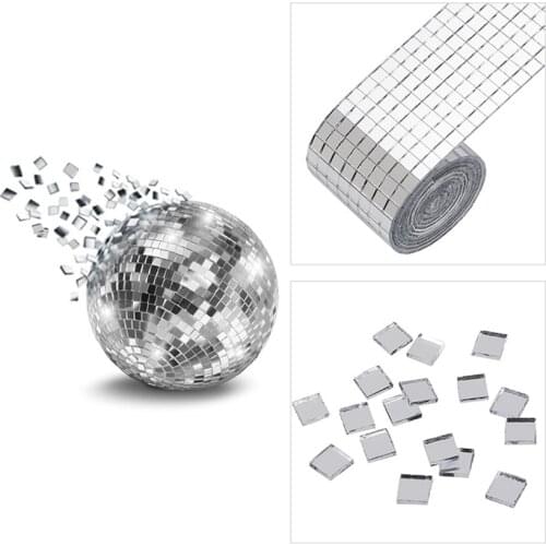 1m Mirror Stickers Decorative Wall Mirrors DIY Glass Mirror Adhesive Decor for Bathroom Mosaic On The Wall Crafts