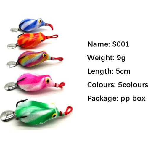 1PC 9g 50mm Frog Fishing Lure Rubber Frog Soft Body Killer Frog