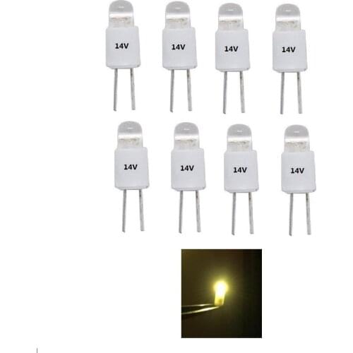 100xAC14V Audio Equipment Lighting Bi-Pin Style LED Lamps Replacement of 14V40mA Fits Marantz,Sansu and Other Vintage Receivers