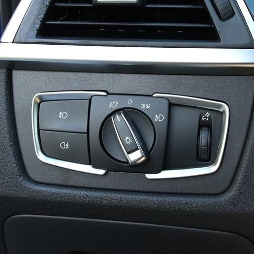 2Pieces/Set ABS Headlight Adjust Switch Cover Trim Car Accessories Car Styling For BMW F20 118i 120i 135i 2014 2015 2016