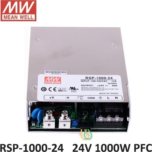 Meanwell RSP-1000-24 LED driver 24V 40A 960W PFC function Switching power supply lighting transformer for LED Strip light 24V