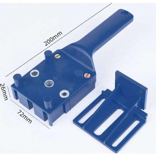 Woodworking Dowel Jig fits 6 8 10mm Drill Bits Wood Drilling Doweling Hole Saw Tools Handheld Drill Guide with Metal Sleeve