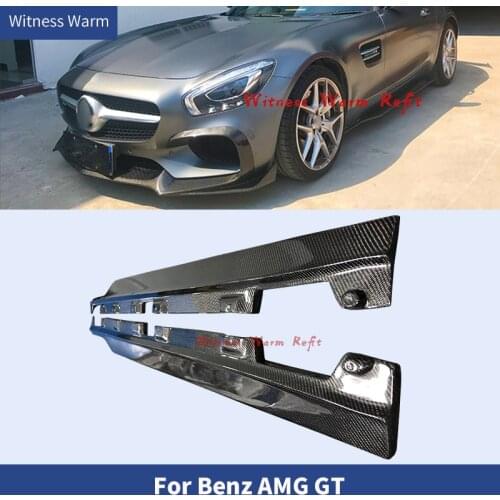 FRP/Carbon Fiber Side Bumper Skirt for Benz AMG GT Side Skirts apron car body kit