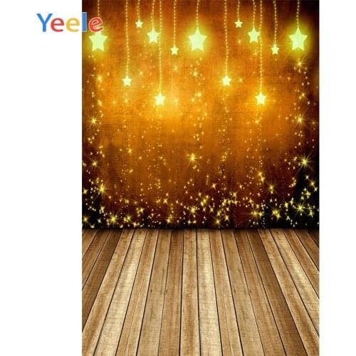 Grunge Wall Pattern Shiny Star Light Wooden Floor Photocall Baby Portrait Photo Background Wedding Photo Backdrop Photo Studio