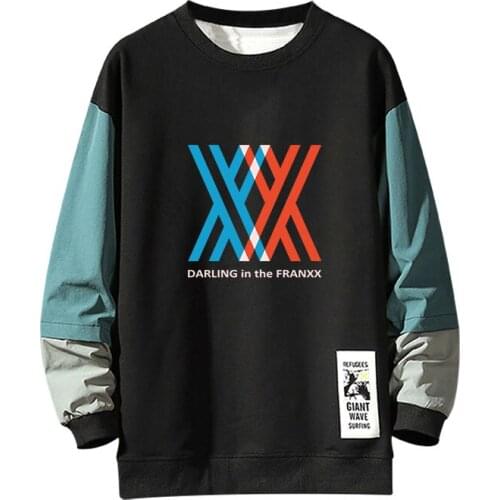 Unisex DARLING in the FRANXX Cotton Hoodie Casual O Neck pullover DARLING in the FRANXX HIRO ZERO TWO ICHIGO Hoodie
