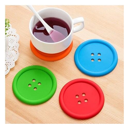 Kitchen Tools Round Silicone Non-slip Heat Resistant Mat Fruits Coaster Cushion Placement Pot Holder