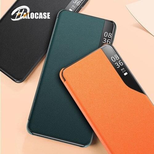 Magnetic Smart View Window Flip Phone Case for Xiaomi 10 Ultra Redmi 8 8T 9A 9C Note 9 9S Pro Max POCO X3 NFC PU Leather Case