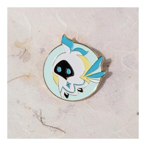 Game Anime Venti Wind Spirit Genshin Impact Metal Badge Figure Brooch Pin Bags Medal Button Souvenir Costume Props Xmas Gift