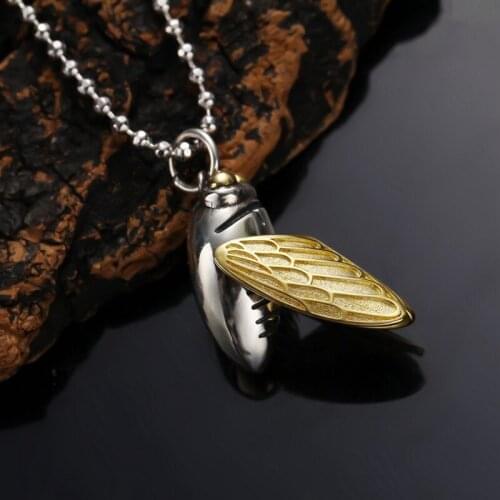 2020 new 100% real pure s925 silver jewelry men and women pendants simple personality summer cicada Thai silver pendant for men