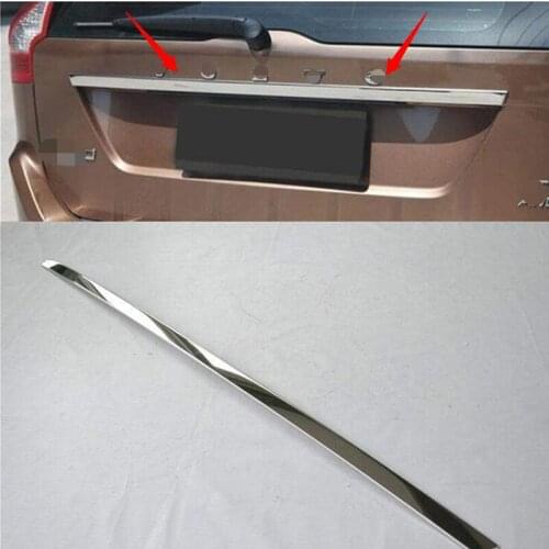 FOR VOLVO XC60 2009-2014 Molding Tailgate Door Handle Strip Accent Garnish Styling Chrome Rear Trunk Tail Gate Cover Trim