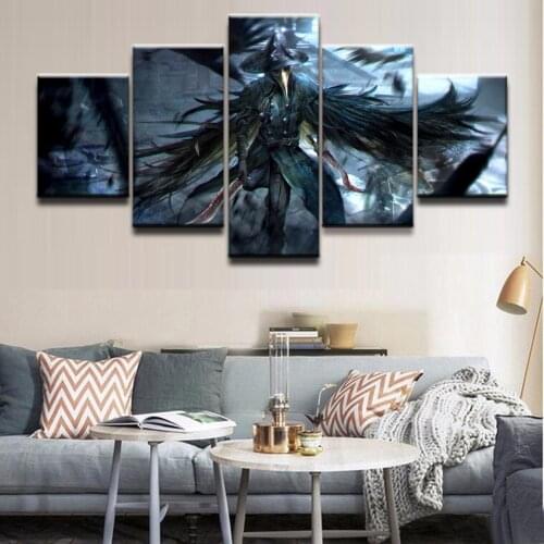 Wall Canvas Art Poster Frame Room Home Decor 5 Pieces Bloodborne Crow Dagger Warrior Pictures Painting Modern HD Printed Photo