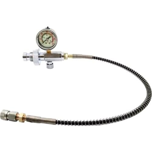 PCP Air Fill Station Charging Adapter for Diving Cylinders with G5/8 Inch Din Adaptor and 50cm Spring Hose