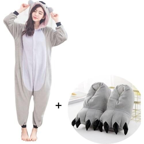 Koala Onesies For Adults Animal Kigurumi Pajamas Funny Cartoon Sleepwear Pyjamas Women Men Halloween Cosplay Costume Bodysuit
