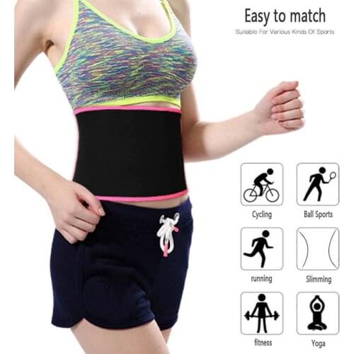 Minxilim Women Waist Trainer Tummy Control Belt Weight Loss Cincher Body Shaper Strap Slimming Sweat Fat Burning Girdle Neoprene