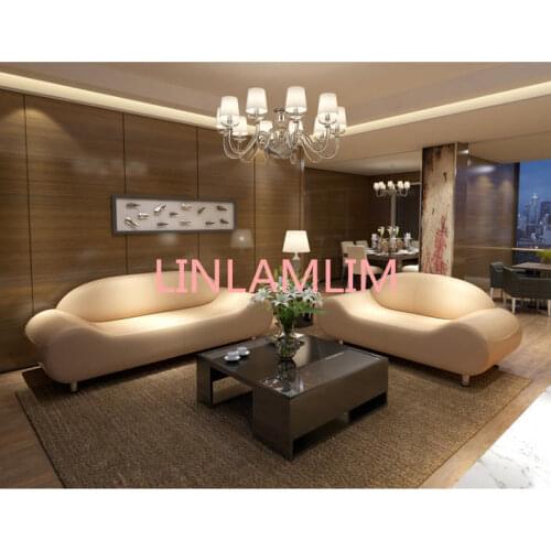 Genuine leather sectional sofa 2+3 seater Living Room Sofa set L shape alon couch puff asiento muebles de sala canape sofa cama