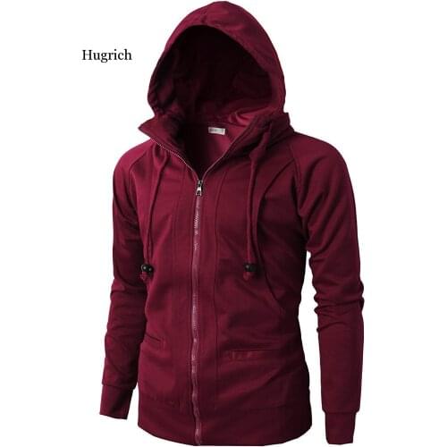 Hooded Sweatshirt Men 2020 Spring Casual Solid Hoodies Sweatshirts Male Brand Streetswear Jackets Red Black