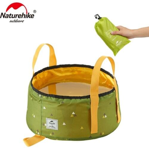 NatureHike High Quality Portable Outdoor Travel Folding Water Bucket Storage Bag Wash Basin For Camping Hiking Picnic NH18L010-P