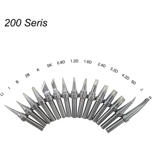 15 PCS 200 Seris Replacement Soldering Tips Fit QUICK 203 203H 204 204H 203D 376(I) 376D(I) 3100 3101 3102 3112 3202 20H-90 Bit