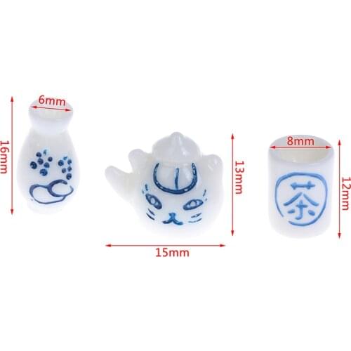 1/3pcs Kitchen Mini Cute Tea Pot Cup Plate Set Pretend Play Girl For Doll Accessiores Dollhouse Decor Classic Toys