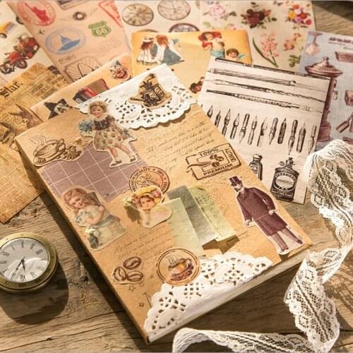 20packs European Cartoon Fruit Characters Retro Student Stationery Award Scrapbook Art Diary Album Decoration Sticker