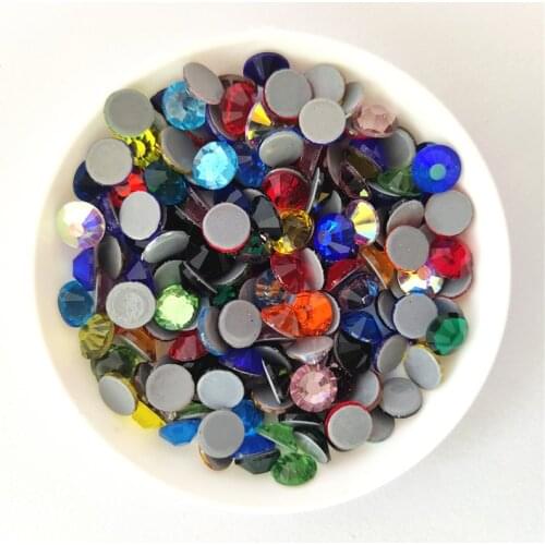 AAAA+ Quality Mixed Colors HotFix Rhinestones ss6~ss30 Iron On Flatback Hot Fix Crystal For Luxury Dress