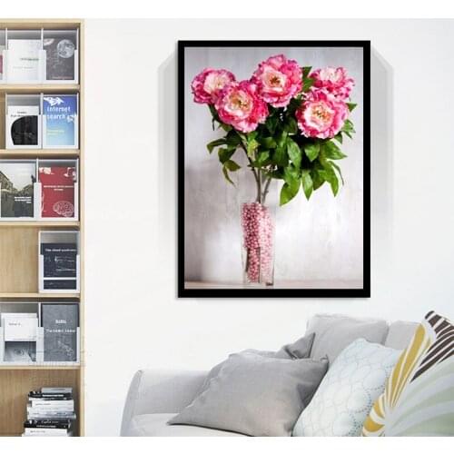 OSH DIY 5d Diamond Painting Full Drill Flowers New Arrival Diamond Embroidery Cat or Dog raccoon Decorations For Home