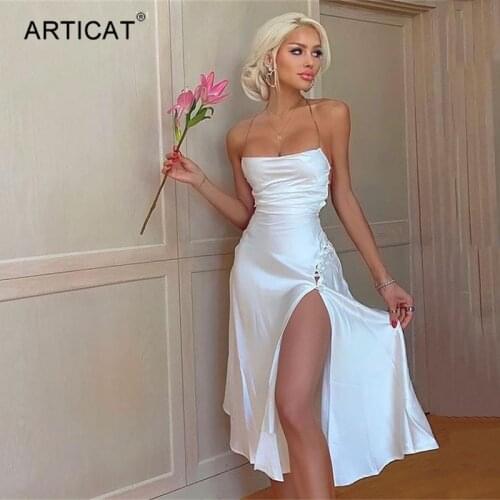 ARTICAT White Summer Dresses
