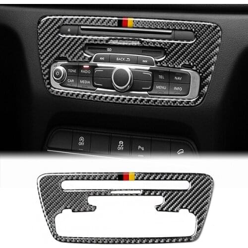 3D Carbon Fiber auto sticker Car Interior Moulding CD Central Control Panel Cover Trim Strips For Audi Q3 2013-2018 accessories