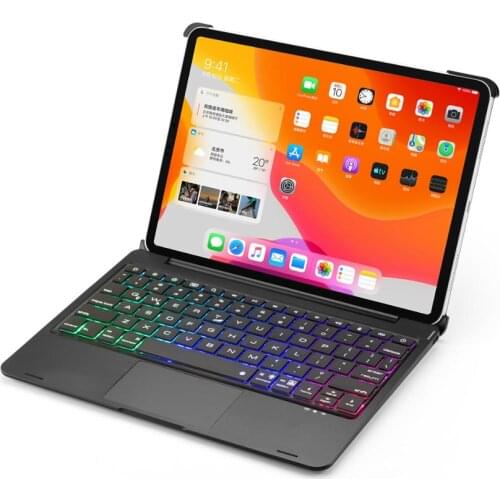 Wireless Bluetooth Keyboard Cover for 2018 ipad pro11‘’ 2020 pro11inch Ultra thin light-emitting keyboard case with touch mouse