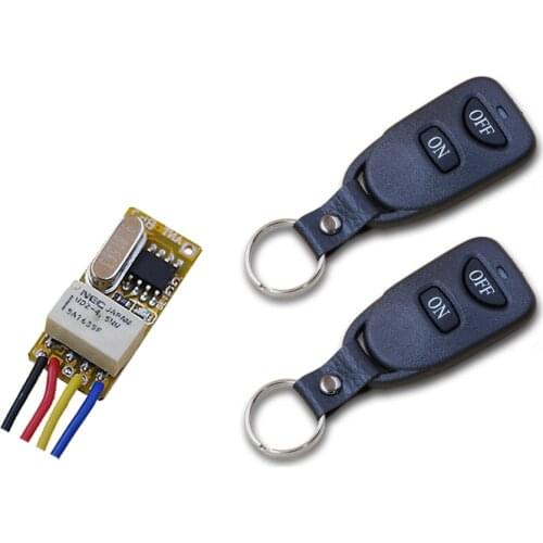 New Style DC3.7V 4.5V 5V 6V 9V 12V Wireless Remote Control Switch Security System Garage Doors Mini Receiver with 2 Transmitter