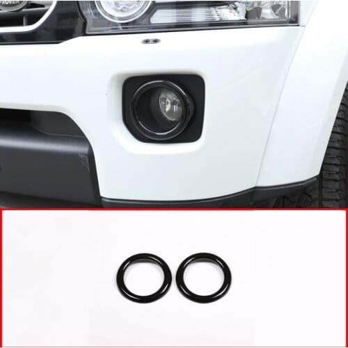 For Land Rover Discovery 4 LR4 2014-2016 Car Accessories ABS Black Glossy Front Fog Lamp Frame Cover Trim