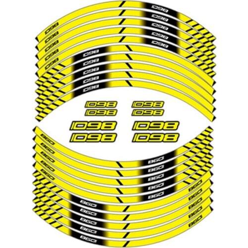 For DUCATI 1098 ducati 1098 Motorcycle Reflectives Wheel Sticker Waterproof Rim Tire Protection Decals Stickers Kit High Quality
