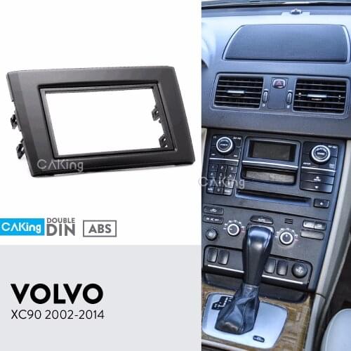Double Din Car Fascia Radio Panel for VOLVO XC90 2002-2014 Dash Fitting Kit Install Mount Facia Plate Bezel Adapter Console Trim
