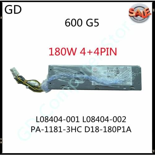 GD NEW Original For HP Prodesk 600 G5 180W SFF Power Supply L08404-001 L08404-002 PA-1181-3HC Full Tested Fast Shipping