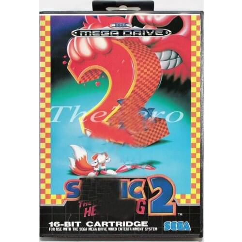 GehogHed Soic The 2 with Box for 16 bit MD Video Game Card for Sega Mega Drive/Genesis