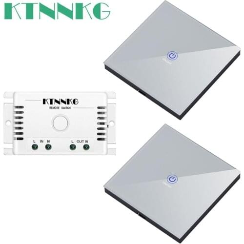 Smart home wireless switch and receiver kit can set ON/OFF switch, lighting switch, remote control ceiling light LED bulb