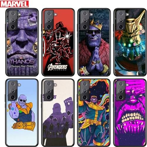 Marvel Thanos Infinity Gauntlet For Samsung Galaxy S21 S20 FE S10e S10 S9 S8 S7 S6 Ultra Plus Lite 5G Edge Black Soft Phone Case