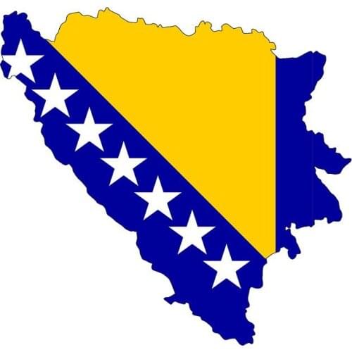 Aliauto Car Sticker Croatia and Bosnia Flags PVC 7cm