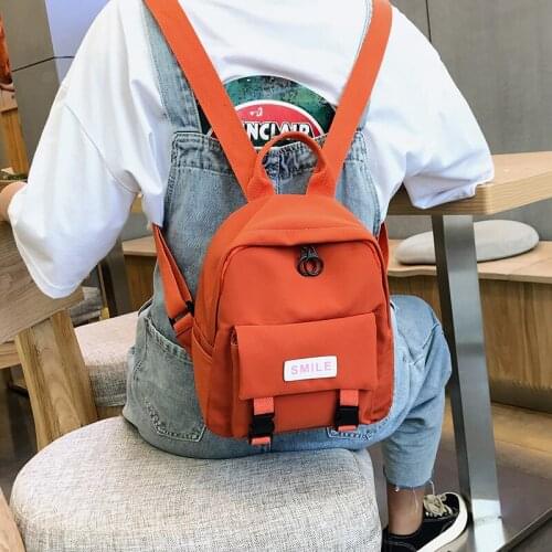 2021 New Small Canvas Teen Girl Rucksack Mochilas Female School Bag Trend Oxford Women Backpack Wild Fashion Shoulder Bags