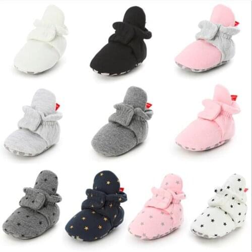 New Baby Winter Shoes Newborn Socks Shoes Toddler Boy Girl First Walkers Booties Soft Anti-slip Warm Infant Cotton Crib Shoes