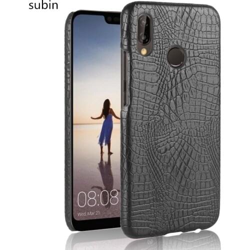 Leather Crocodile Pattern New arrival for Huawei P20 Lite Nova 3e Case Retro Luxury Crocodile Skin Cover Phone Case