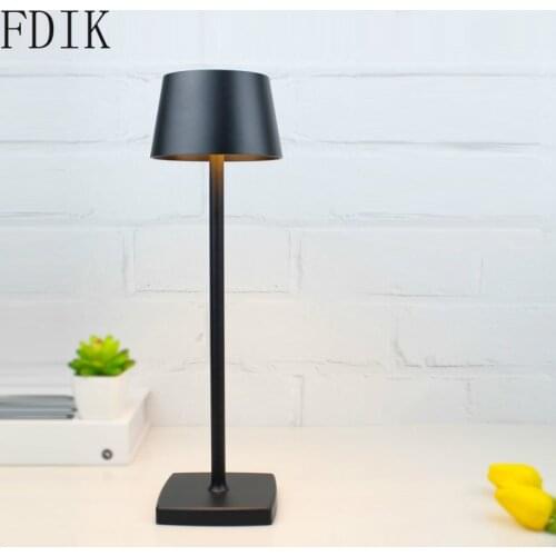 New LED Rechargeable Table Lights Usb Touch Dimming Standing Light Waterproof Outdoor Lighting Restaurant Bar Bedside Night Lamp