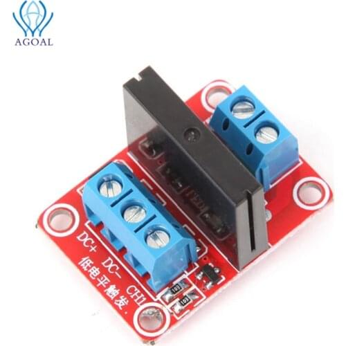 5V 1Ch One Way Solid State Relay Module signal triggering end low to trigger active output with resistive fuse 240V / 2A